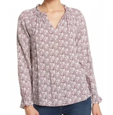 C & C California Women’s Ashley Floral Print Boho Blouse