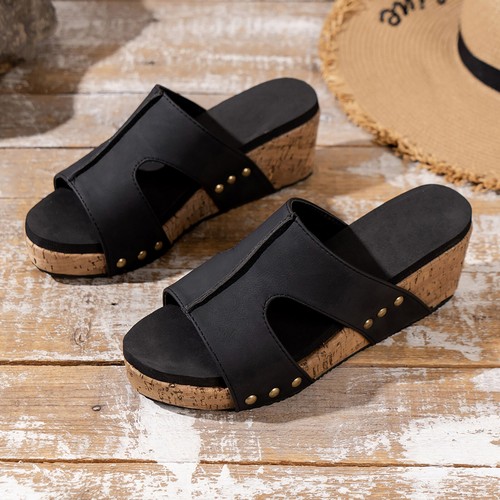 Women Summer Slip On Casual Open Toe Comfortable Beach Shoes Sandals Slippers - Picture 19 of 30