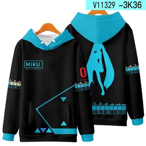 Felpa con cappuccio Hatsune Miku Kawaii anime 9+ stili perimetrale invernale - Foto 8 di 48