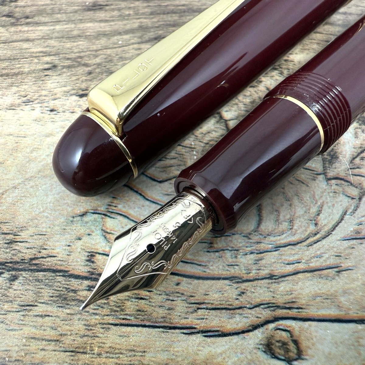 PILOT CUSTOM74 14k-585 GOLD NIB:F FOUNTAIN PEN VINTAGE