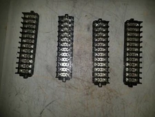 Lot of 4 Cooper Bussmann Terminal Block Barrier, 2 Row, 12 Terminals