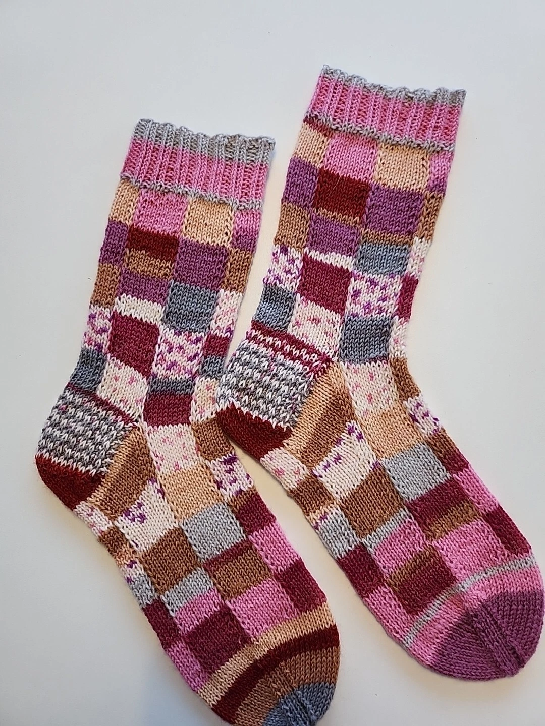 Hand Knitted Wool Socks Size 4-7 #31