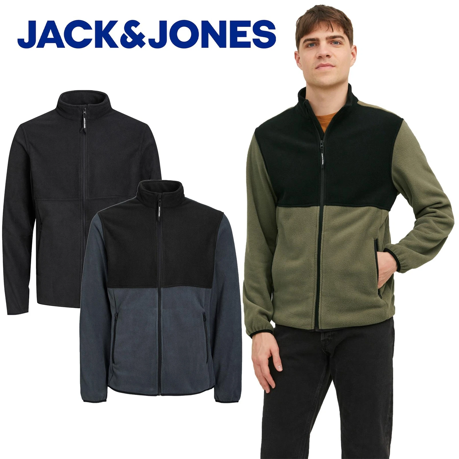 Mens Fleece Jacket Jack & Jones Long Sleeve Full Zip Winter Jackets Size S to XL
Opens in a new wind