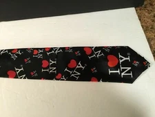 RMZZZ I Love New York Mens Red Whit Tie 