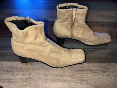 Vintage Impo Stretch Brown Suade Ankle Boots Women’s Size