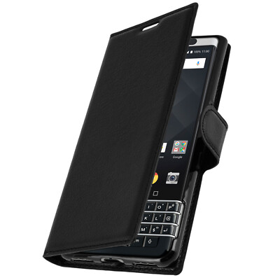 BlackBerry Keyone Flip-Schutzhülle mit Standfunktion   Schwarz