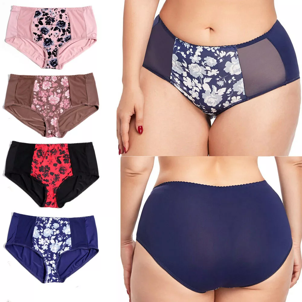 Plus Size XL-5XL Womens Panties Sexy Briefs Wicking Moisture Knickers  Underpants