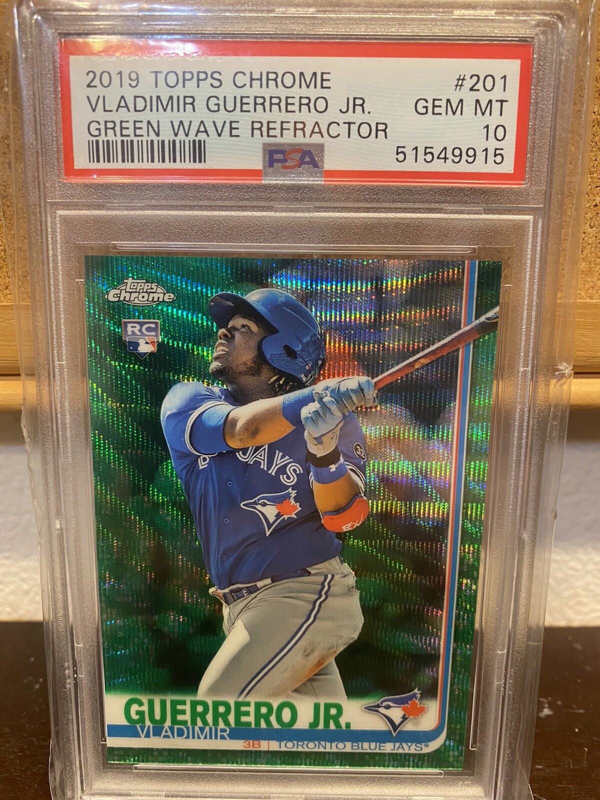 2019 Topps Chrome Vladimir Guerrero Jr. Green Wave Refractor/99 SUPER PRISTINE