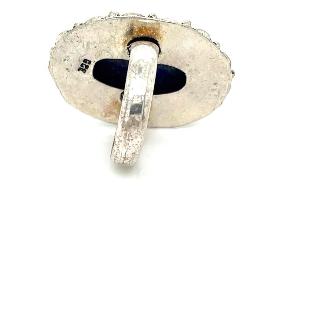 Lapis Ring Real Solid Sterling Silver 925 10.8g S… - image 11