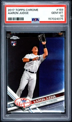 2017 TOPPS CHROME #169 AARON JUDGE PSA 10
