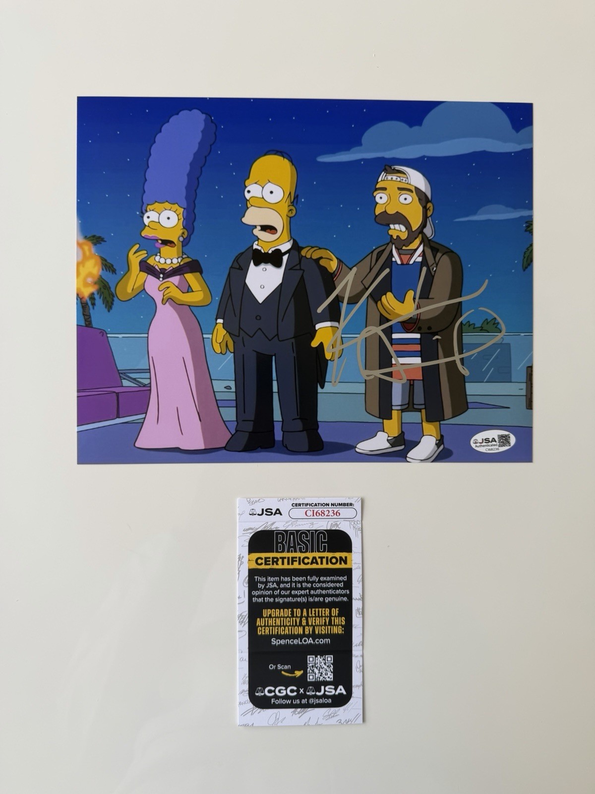 Kevin Smith Autographed 8x10 Photo Silent Bob Simpsons JSA COA