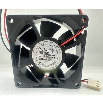 1PCS New YATE LOON D70SH-12 DC12V 0.23A 2-Pin Cooling Fan #am