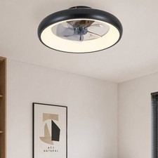 20 inch Remote Control Modern Low Profile LED Ceiling Fan with Light Flush Mount