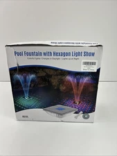 Solar Fountain With Light Show,Square Floating Pool Fountains
