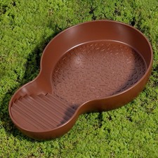 Red Plastic Reptile Water Bowl Bathing Pool Feeding Dish Gecko Snake Turtle