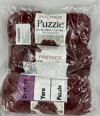 3 Pack Premier Yarns Puzzle Yarn Checkers 1050-19 For The On The Bias Blanket