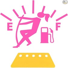 2 PCS Funny Fuel Tank Cap Stickers, Waterproof High Ga Size: FemaleColor: Pink