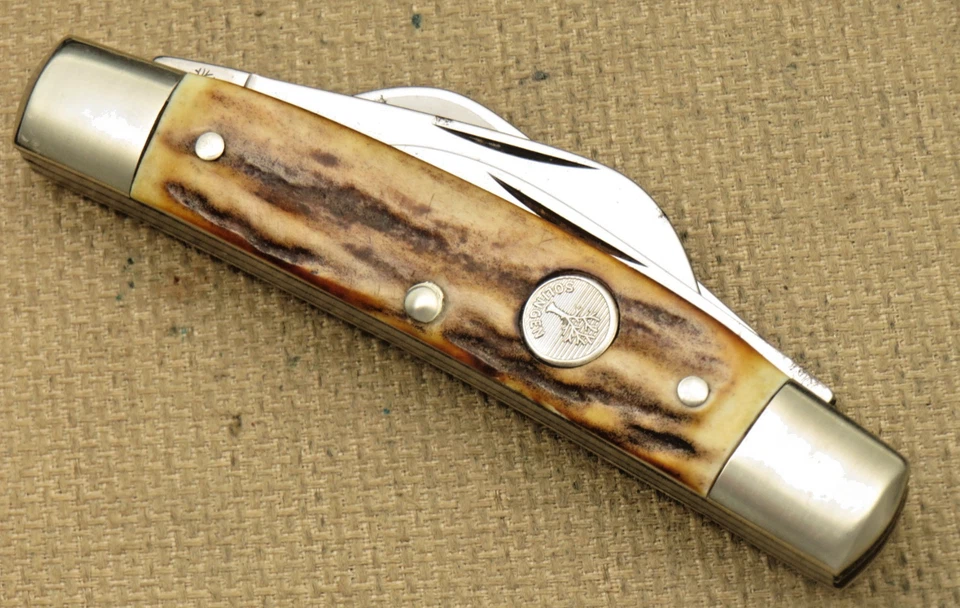 BOKER Solingen 5464 Medium Congress años 70 vintage - asas de ciervo - bonito sin usar Foto 4 de 4