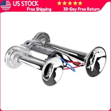 Train Electric Air Horn For Trucks Car Boats 600DB 12V Dual Trumpets Super Loud