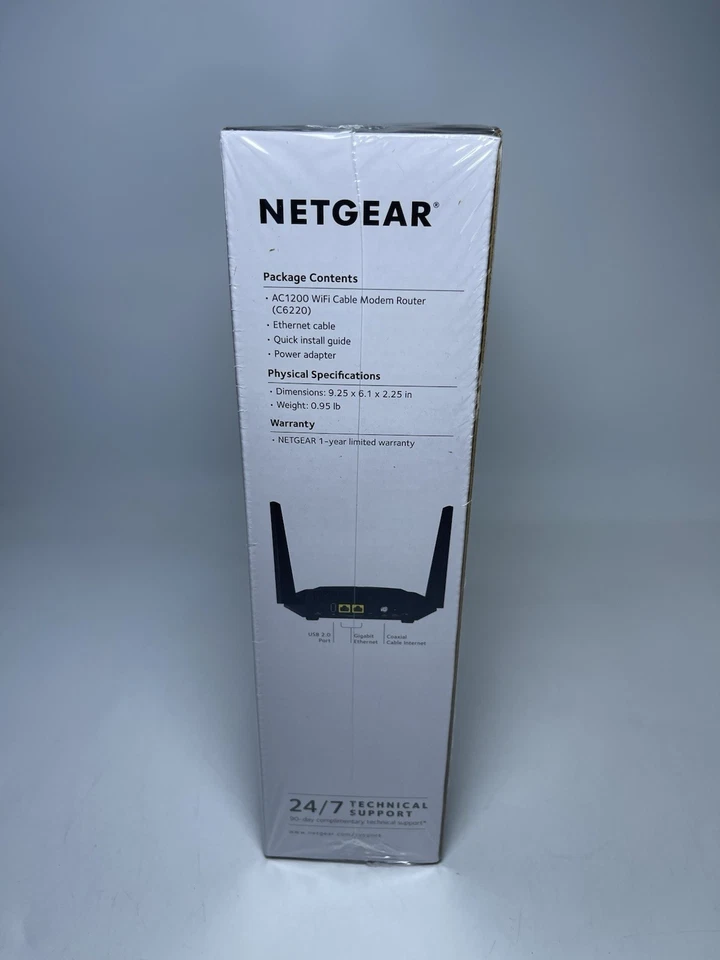 Netgear AC1200 WiFi Cable Modem Router (C6220) - Sealed - Image 2 of 4