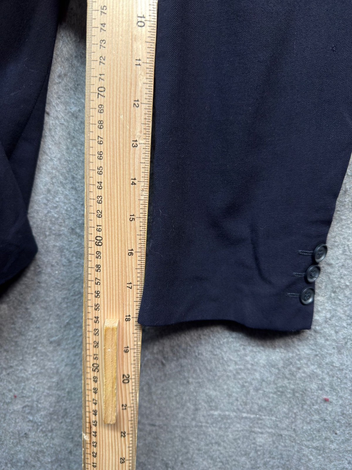 Yves Saint Laurent Blazer Mens Size Large Navy New Wool Double Breasted YSL thumbnail 4