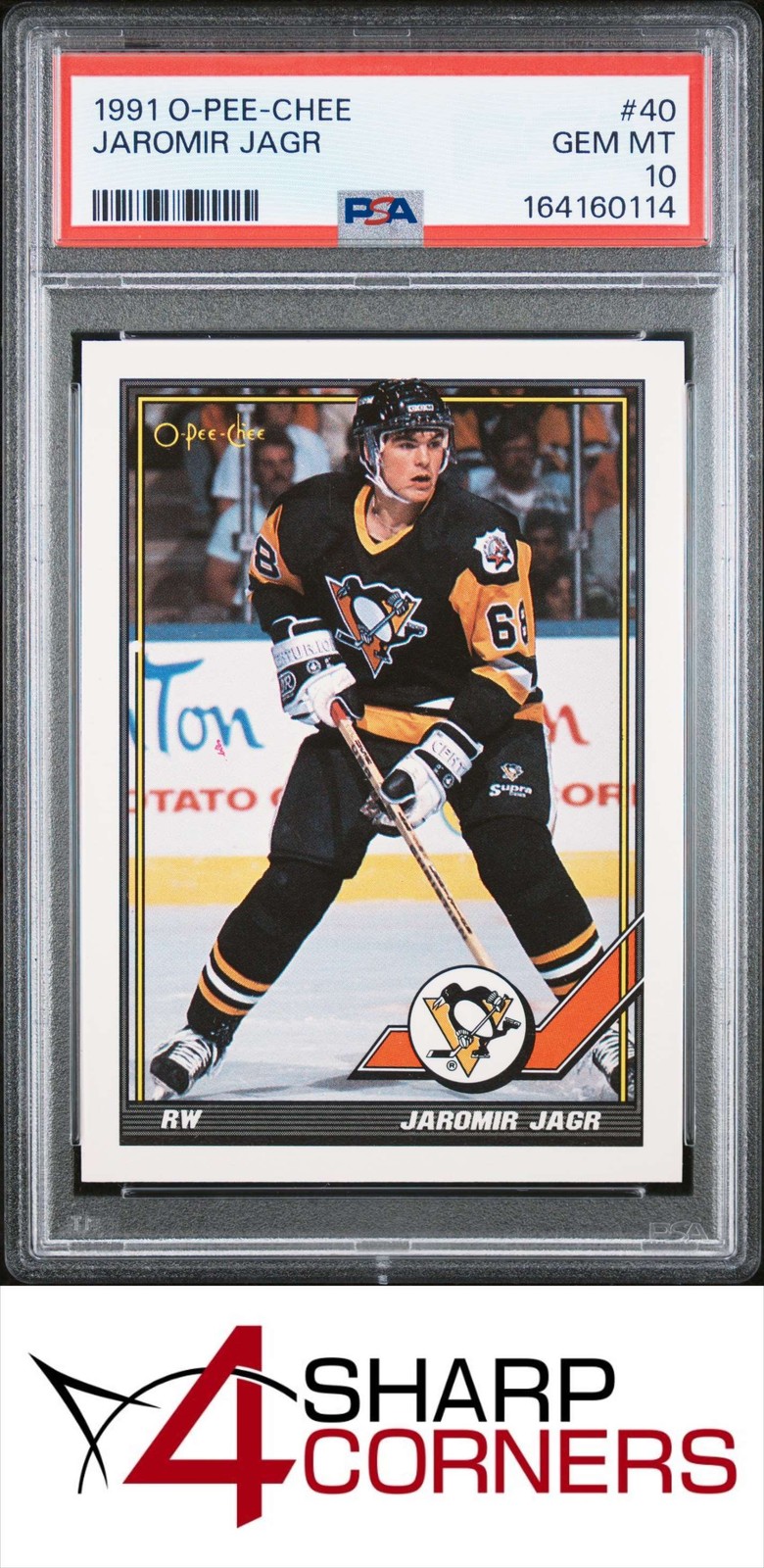 Jaromir Jagr #40 Hockey Cards 1991 O-Pee-Chee trading card — raw and PSA graded price guide