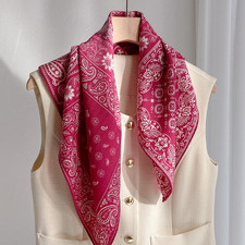 70 Cashmere 30 Silk Scarf Bandana cashew Print 26'' Neckerchief Shawl Wrap new