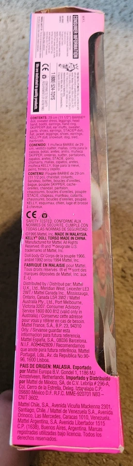 NUEVO EN CAJA Barbie vintage 1995 vacaciones de invierno con conjunto de regalo para hermanas Mattel #15695 Foto 4 de 4