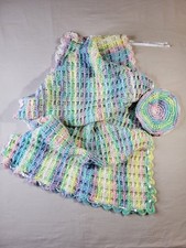 Handmade crochet baby blanket set blanket  hat