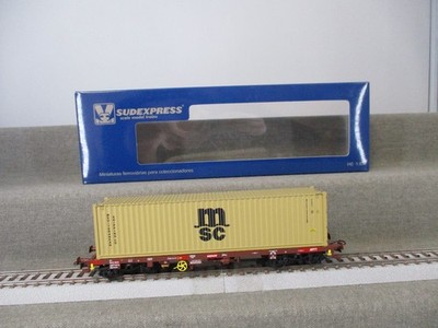 Sudexpress Spur H0 S450127 Containertragwagen Plattform Sgmmss ''MSC'' in OVP
