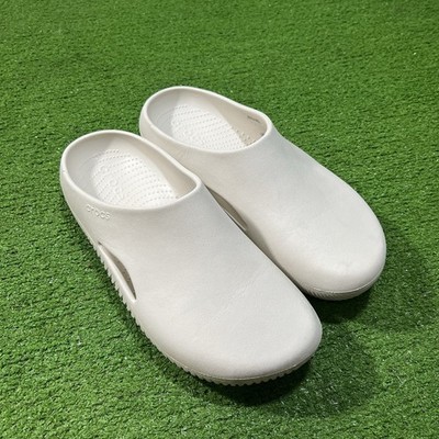 Crocs Mellow Recovery Clogs SZ 13 White Cushioned Comfort Footwear Literate Foam