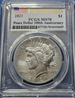 2021 Silver Peace Dollar MS70 PCGS First Strike - Flag Label -100th Anniversary