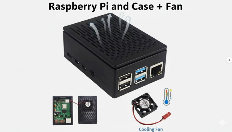 Raspberry Pi 4 8GB + Case Bundle – UK Stock
