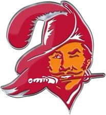Tampa Bay Buccaneers Premium Aluminum Metal Raised Auto Emblem, Retro Logo,...