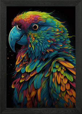 Vibrant Visions A Parrot Gerahmtes Wandbild Poster Leinwanddruck Bild