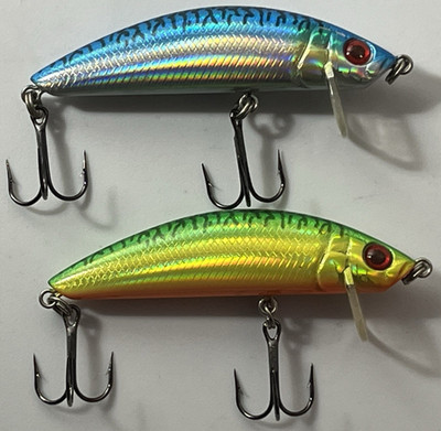 Lot of 2 Yo-Zuri SS Minnow 3 3/8'' 3/8 oz. Gr. Mackerel Bl. Mackerel Floating