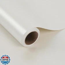 LaRibbons White Wrapping Paper, 30 Inch x 33 Feet, Solid Color Pearly-Lustre 