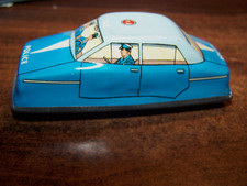 1959 Litho Tin Wind Up Car. Technofix GE-5513, Made In West Germany, WORKS