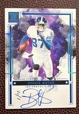 2025 Panini Impeccable Reggie Wayne Impeccable Auto Platinum 1/1 On Card Auto
