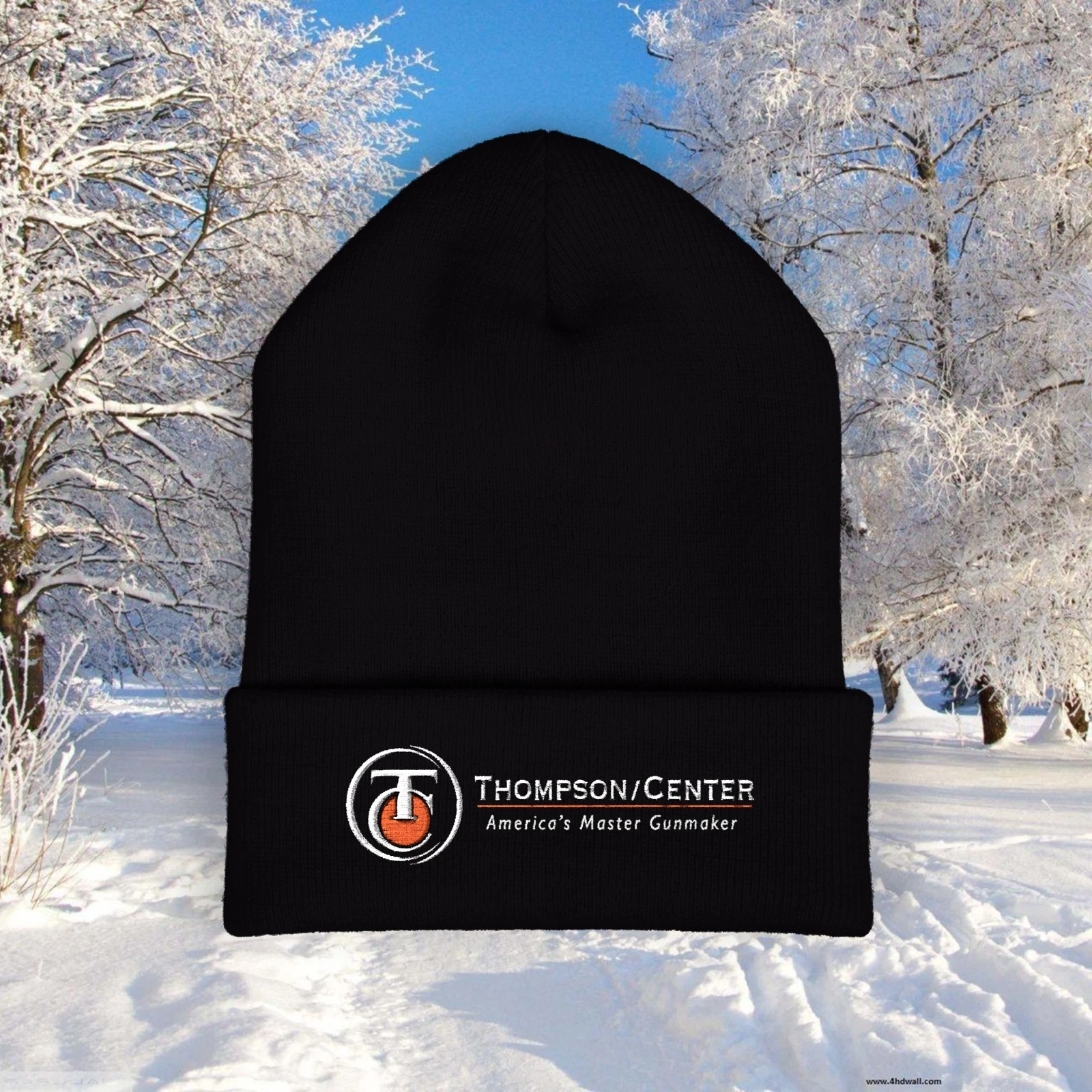 Thompson Center Gunmaker Firearms Black Beanie Hat Size Adult