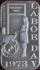 1973 CEECO Mint LABOR DAY Maternity Ward 1oz .999 Silver Vintage Art Bar, Type 5