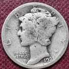 1921 Mercury Dime 10c Circulated #98190