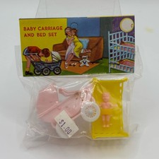 Vintage 1960s Baby Carriage and Bed Set - Hong Kong - Unused in Package