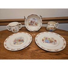 Royal Doulton Bunnykins England - 5 pc bowl, plates  cups