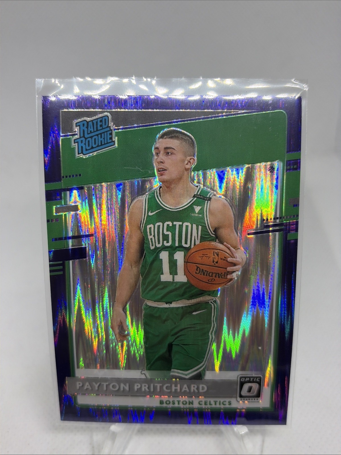 Payton Pritchard 2020-21 Donruss Optic RC  Rated Rookie Purple Shock Prizm #176
