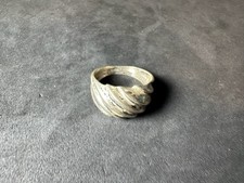 3.70g Vintage Sterling Silver 925 Textured Swirl Band Ring Boho Retro M Size 6