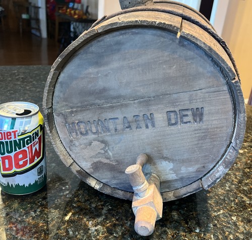 VTG Mountain Dew Wooden Barrel Keg Antique Rare Moonshine Read