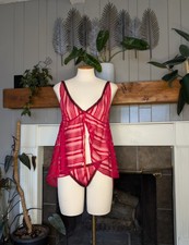 Vintage Fredericks Of Hollywood Red Vest And Bottom Set