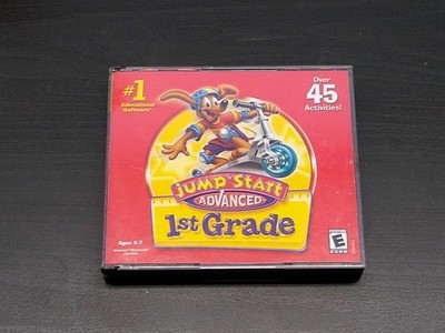 JUMPSTART 1st Grade 2010 Advanced 3-Disc Set PC CD Math Reading Spelling