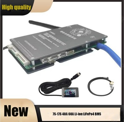 DEL BMS 7S-17S 40A 60A Li-ion LiFePo4 BMS 1A Active Balance BT/RS485 Lot SUK